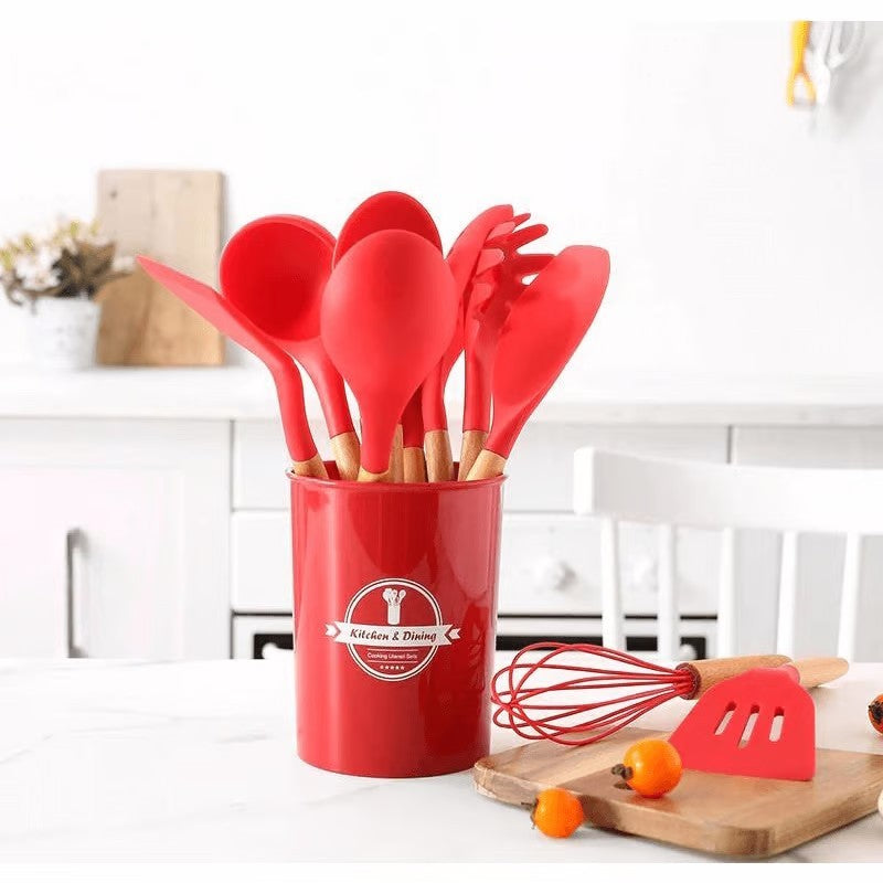 Kit utensílios de Cozinha de Silicone - 12 Peças