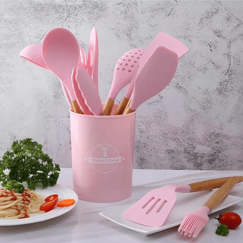 Kit utensílios de Cozinha de Silicone - 12 Peças